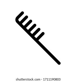 Comb icon isolated on white background. Hair salon sign.