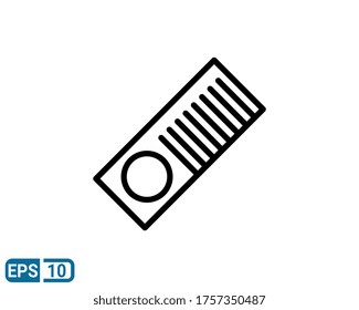 comb icon isolated on white background. vector illustration in line style. EPS 10 