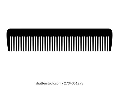 Icono de peine aislado sobre fondo blanco. Símbolo de herramienta de peinado para el aseo, cuidado personal, belleza, peluquería, barbero.