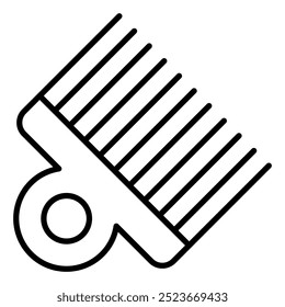 Comb icon in line style with editable stroke. Hair comb icon in line style with editable stroke. Icon about barbershop in line style with editable stroke