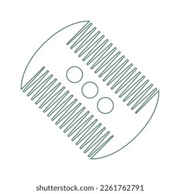 Comb icon logo design illustration