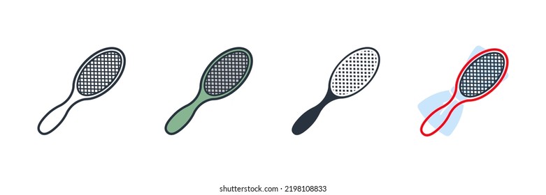 comb icon logo vector illustration. comb symbol template for graphic and web design collection