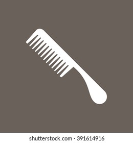 Comb Icon on Dark Gray Color. Eps-10.