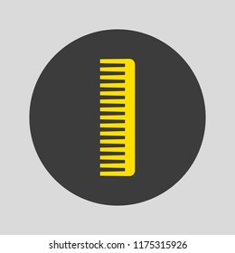 Comb icon on gray background. Vector illustration