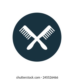 comb icon on white background 