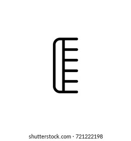 comb icon on white background
