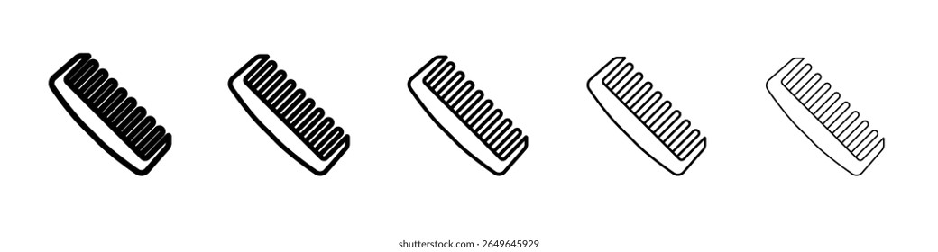 Ilustração simples de contorno de ícone de pente isolada