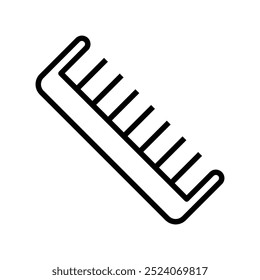 comb icon. Outline style design isolated on white background