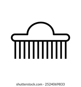 icono de peine. Diseño de estilo de contorno aislado sobre fondo blanco