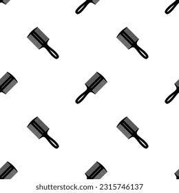 Comb-Symbol Nahtloses Muster, Symbol für Haarentfernung, Werkzeug mit schmalen Zangen, die zum Entwirren verwendet werden, Vektorgrafik-Illustration anordnen