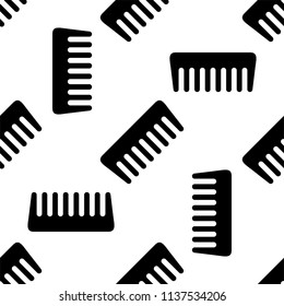 Comb Icon Seamless Pattern Vector Art Illustration
