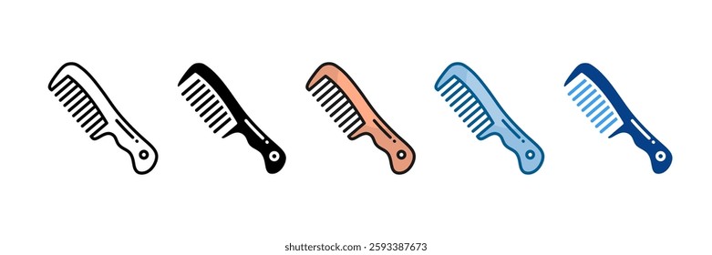 Comb Icon Set Multiple Style Collection