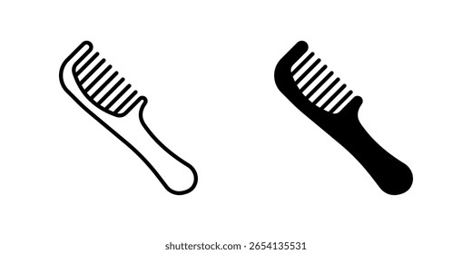 comb Icon set. Symbol isolated white background. vector illustration. color editable.