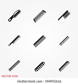 Comb icon set vector