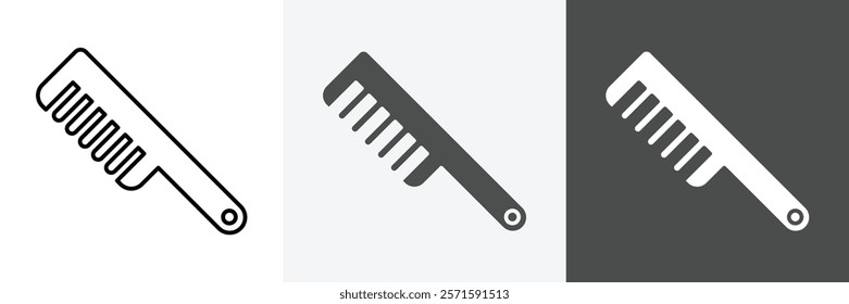 Comb icon set vector art