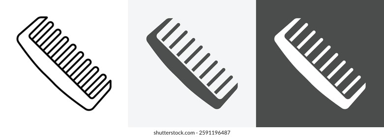 Comb Icon set vector art