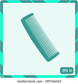Comb Icon with shadow on a light background
