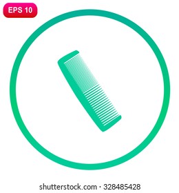 Comb Icon with shadow on a light background.