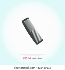 Comb Icon with shadow on a light background.