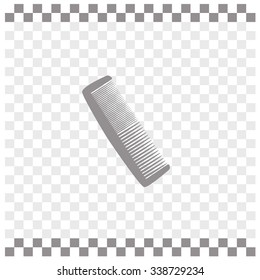 Comb Icon with shadow on a light background.