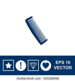 Comb Icon with shadow on a light background.