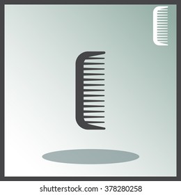 Comb Icon with shadow on a light background.
