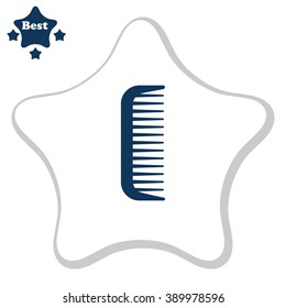Comb Icon with shadow on a light background.