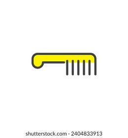 comb icon. sign for mobile concept and web design. outline vector icon. symbol, logo illustration. vector graphics.