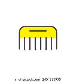 comb icon. sign for mobile concept and web design. outline vector icon. symbol, logo illustration. vector graphics.