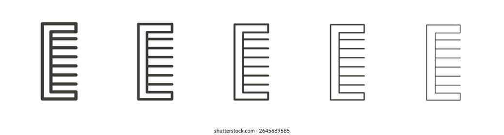 Ícone de pente ilustração simples logotipo arte