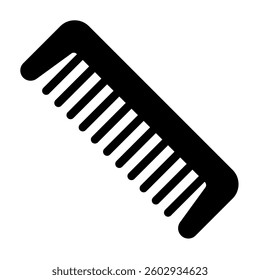 Comb icon solid style transparent
