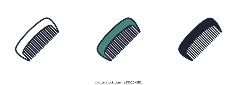 plantilla de símbolo de icono de comb para la ilustración vectorial de la colección de diseño gráfico y web