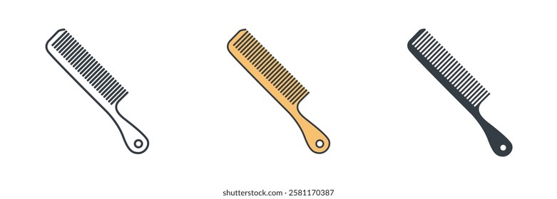 Comb icon symbol vector illustration isolated on white background