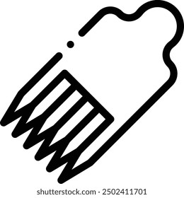 comb icon. Thin Linear Style Design Isolated On White Background