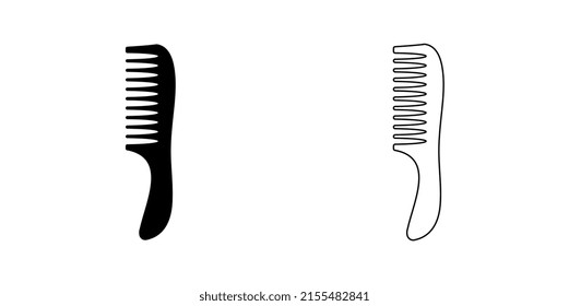 Comb icon vector design logo element.	