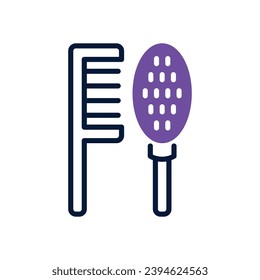 comb icon. vector dual tone icon for your website, mobile, presentation, and logo design.