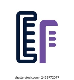 Kamm-Symbol. Vektor-Doppelton-Symbol für Ihre Website, Handy, Präsentation und Logo-Design.