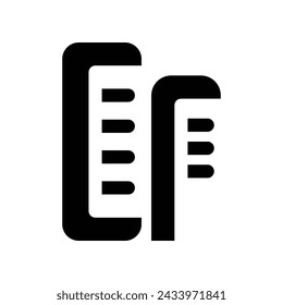comb icon. vector glyph icon for your website, mobile, presentation, and logo design.