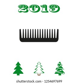 comb icon vector illustration. Flat design style
