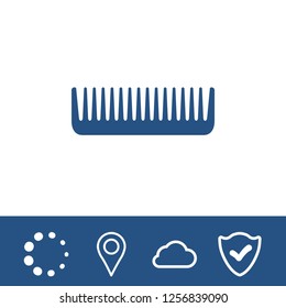 comb icon vector illustration. Flat design style