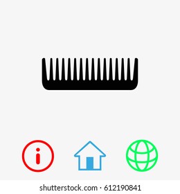 comb icon vector illustration. Flat design style