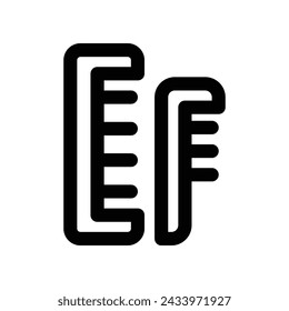 icono de peine. icono de línea vectorial para su sitio web, móvil, presentación y diseño de logotipo.