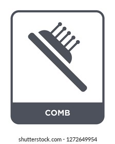 comb icon vector on white background, comb trendy filled icons from Beauty collection, comb simple element illustration