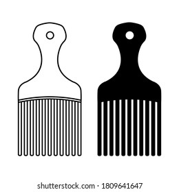 icono del peine. icono de vector sobre fondo blanco. icono de conjunto. ilustración vectorial