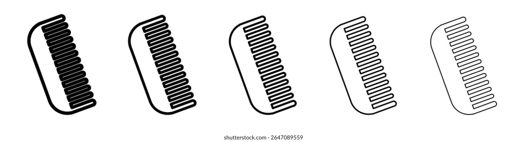 ícone de pente símbolo ou ilustração de contorno de vetor