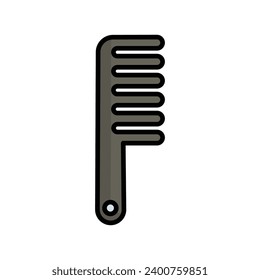 comb icon with white background vector stock illustration