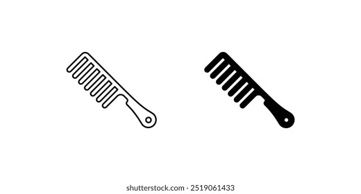 ícone de pente com fundo branco vetor ilustração stock