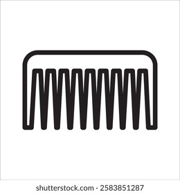 comb icon with white background vector icon