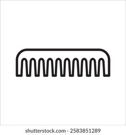 comb icon with white background vector icon