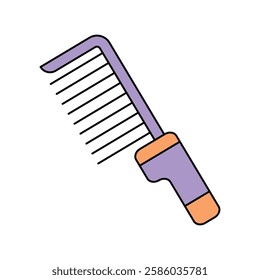 comb icon with white background vector stock illustration